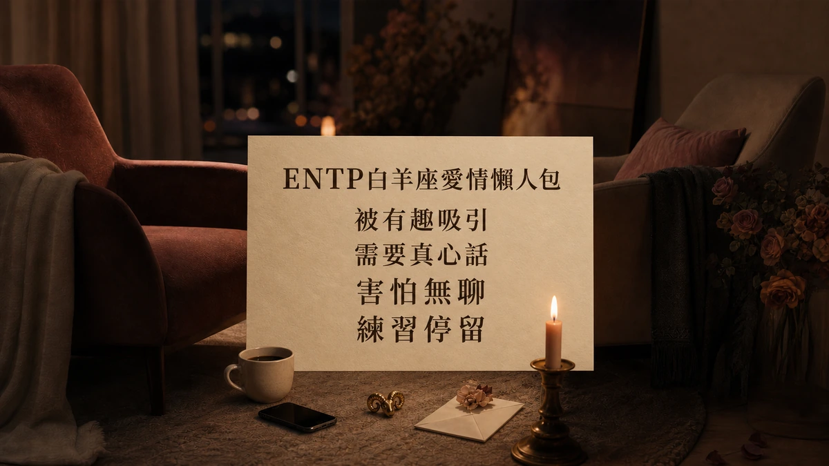 ENTP白羊座愛情懶人包，整理被有趣吸引、真心話與停留練習