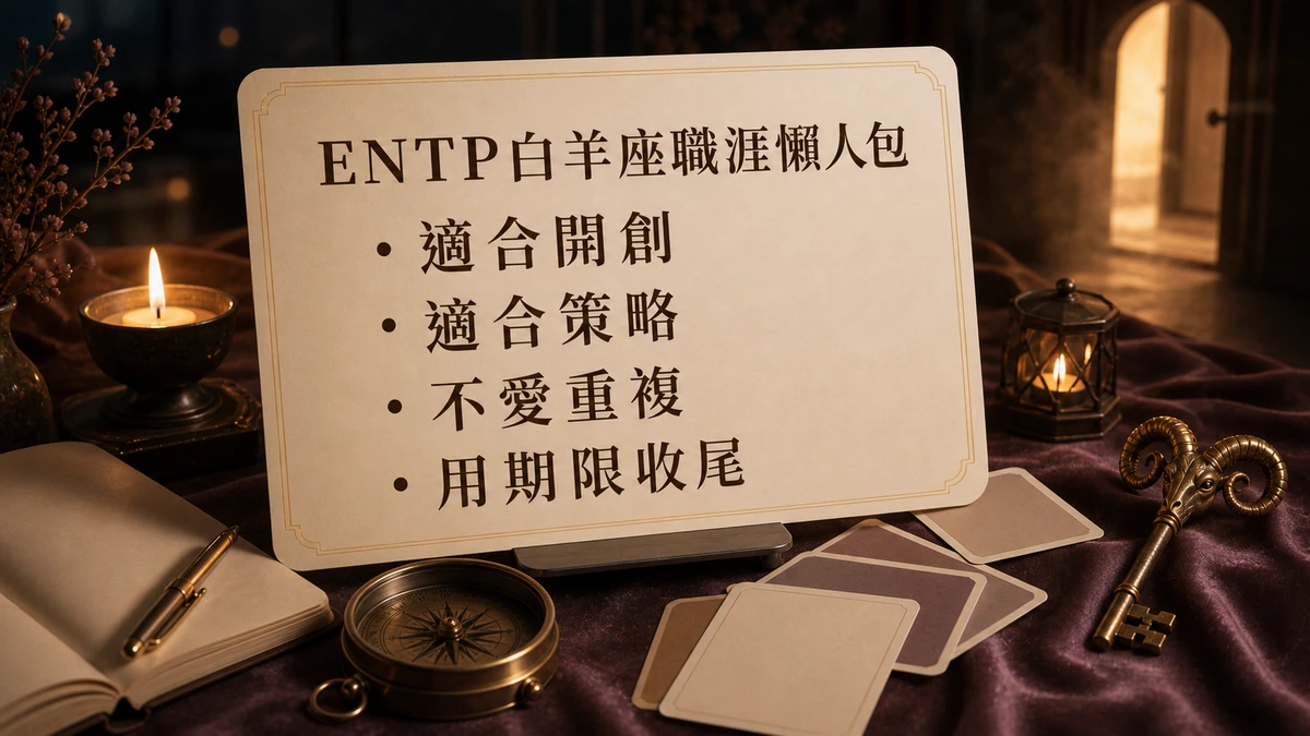 ENTP白羊座適合工作懶人包，整理開創、策略與用期限收尾